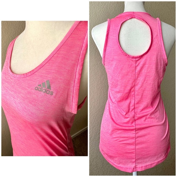 Adidas Keyhole Back, Side Gather Racerback Tank - xs - Picture 2 of 4